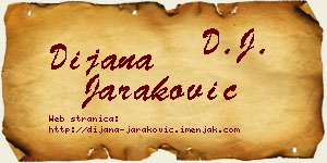 Dijana Jaraković vizit kartica